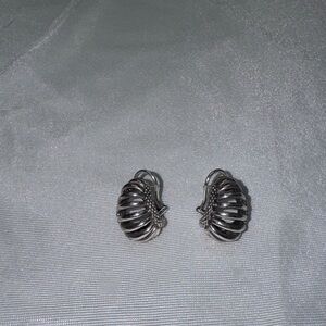 Lagos Sterling Silver Elegant Omega Clip Earrings 925 Silver